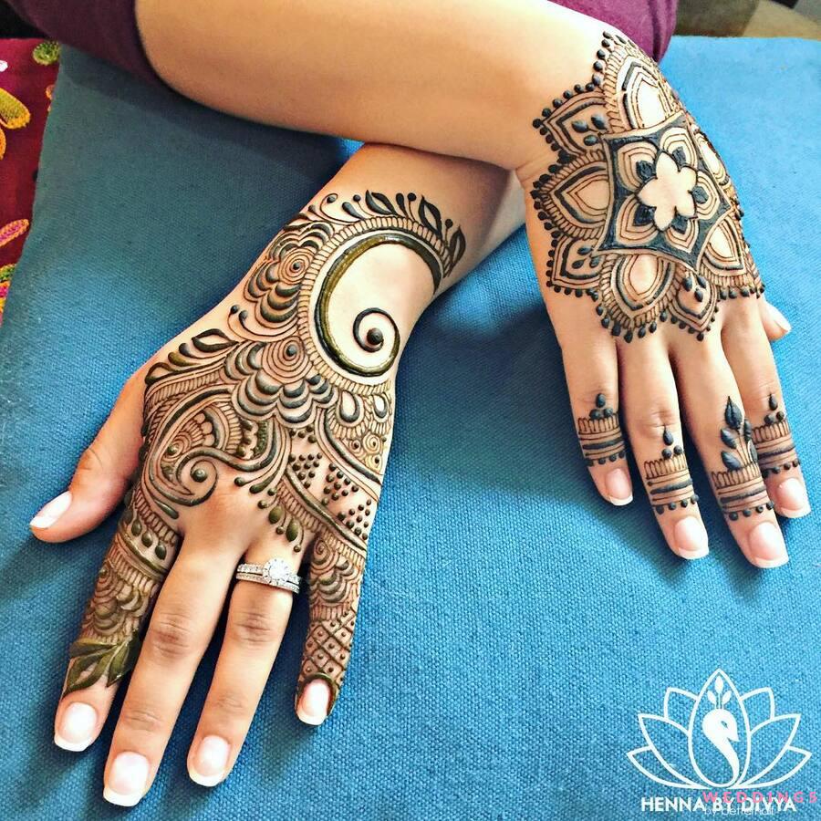 Photo of Mandala Pattern Simple Mehendi Design for back hand