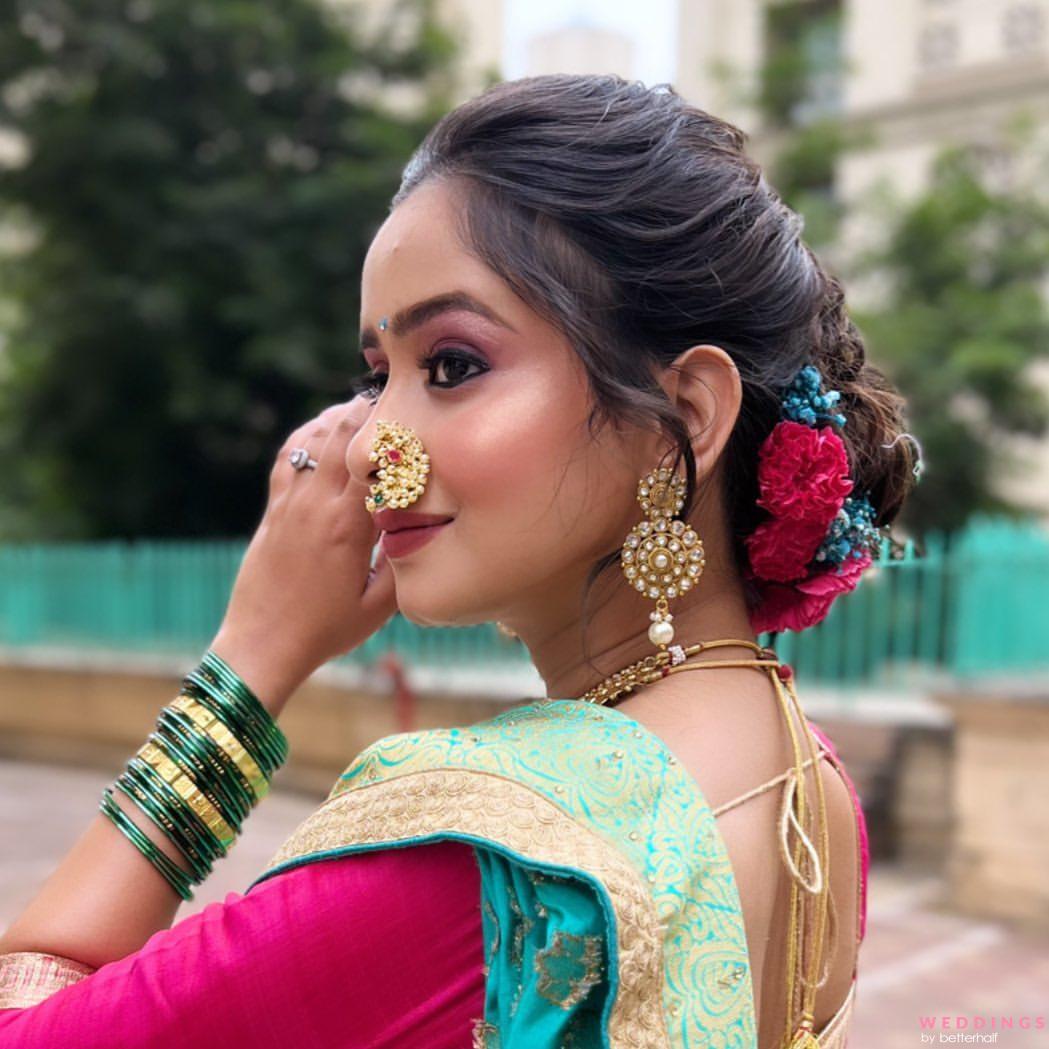 Bijal Gada Makeovers - 🌺Maharashtrian Bridal Look Created At Basic To  Highly Advance Diploma Batch At #bijalgadamakeovers ✨ .. 🗣 Announcing Our  2 Months Basic To Highly Advance Diploma 🎨Makeup & 🌺Hair