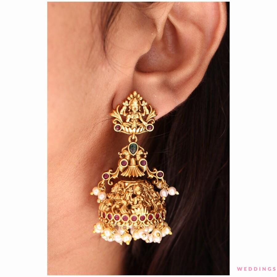 Kundan Earrings/ Amrapali Inspired/geru Finish Earrings/designer Earrings/chandbali/bollywood  Jewelry/indian Designer Jewelry - Etsy Israel