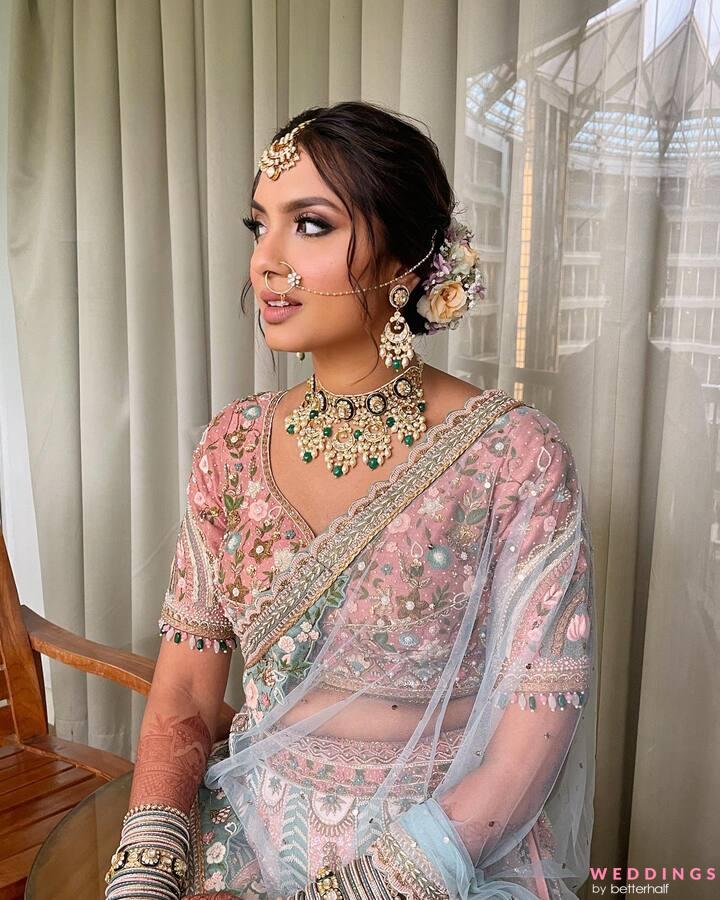Light Pink Bridal Lehenga | Indian bridal wear, Pink bridal lehenga, Bridal  style