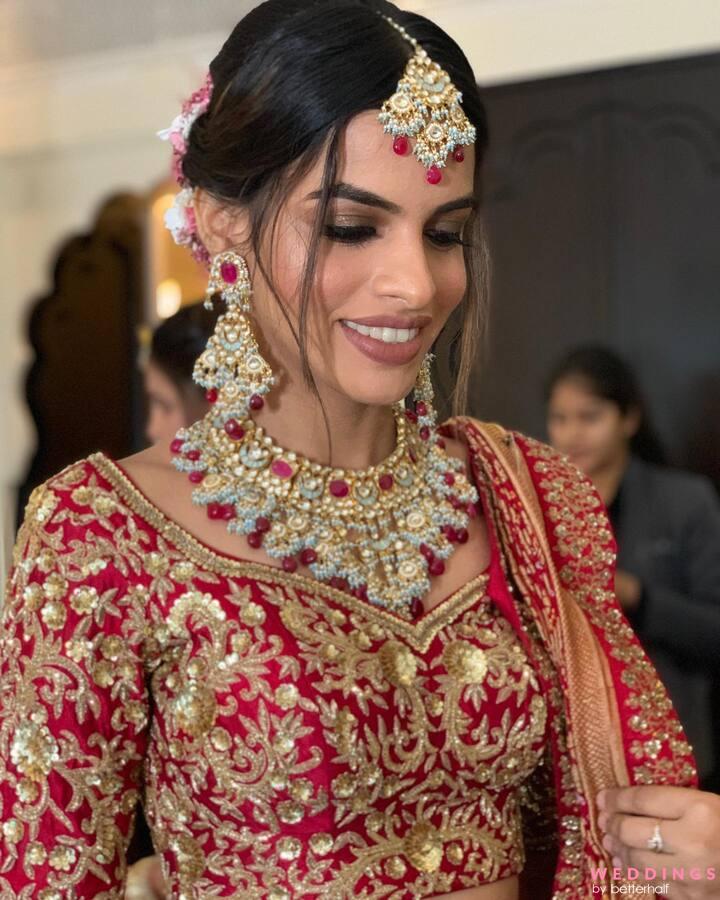Indian Bride in Red Lehenga