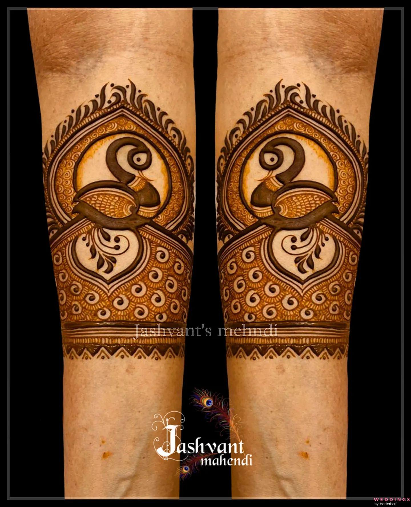 Peacock Mehndi tattoo. | Henna art designs, Mehndi tattoo, Pretty henna  designs