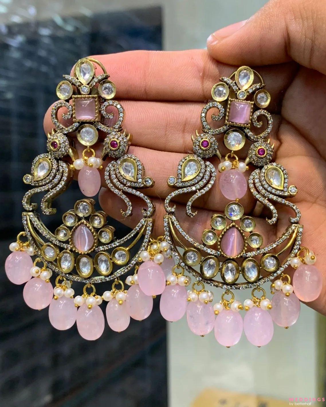 Party Indian Bollywood Pink Color Choker Pendant Earrings Jewelry Set,  Packaging Type: Box at Rs 950/set in Delhi