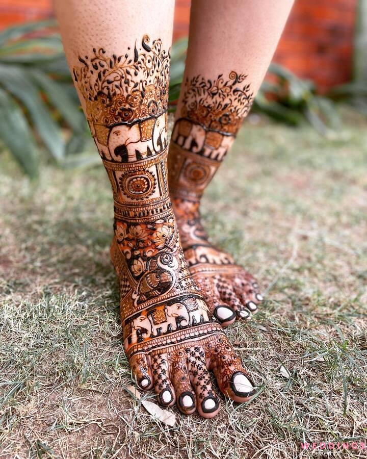 45+ Latest Bridal Leg Mehndi Designs That We Are Gushing Over - SetMyWed