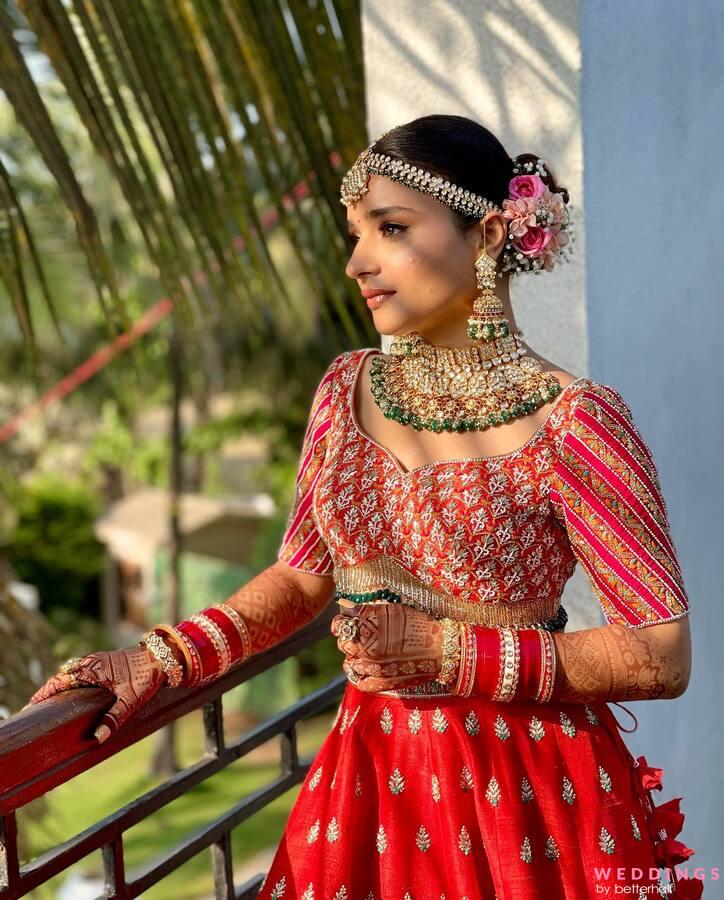 Red Bridal Lehenga - Buy Red Bridal Lehenga online at Best Prices in India  | Flipkart.com