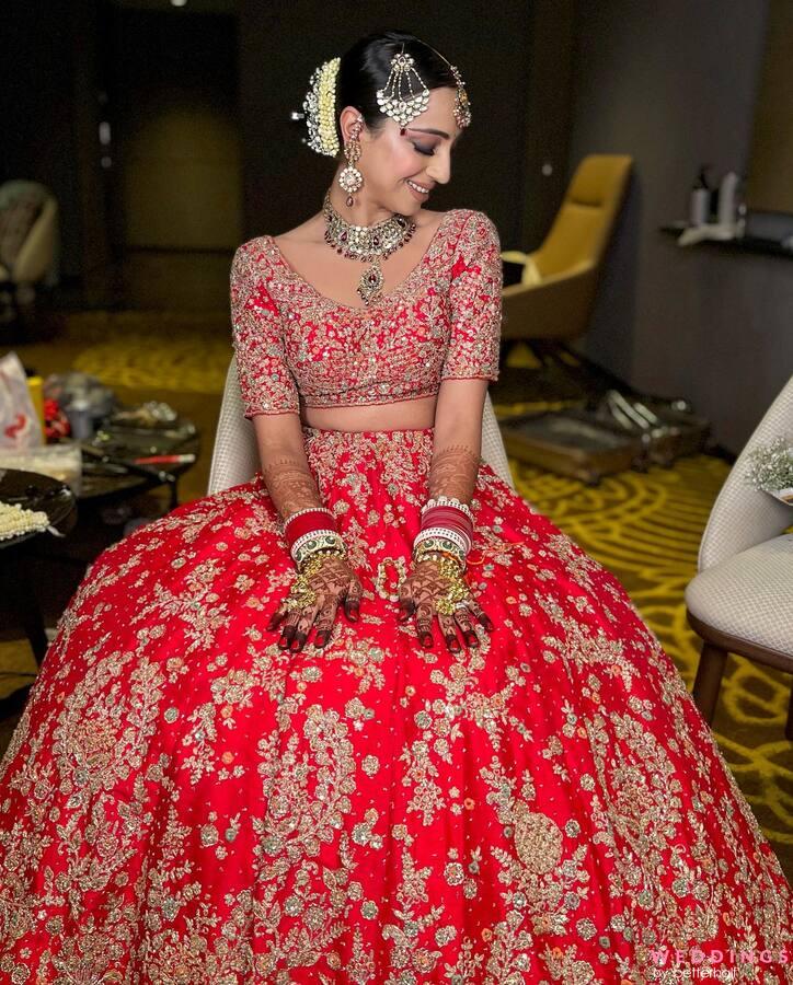 21 Customary And Stylish Bridal Outfit Ideas For Religious Wedding Puja  Ceremonies