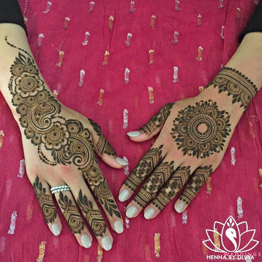 Simple and easy mehndi design for back hand/trending red mehndi design -  YouTube