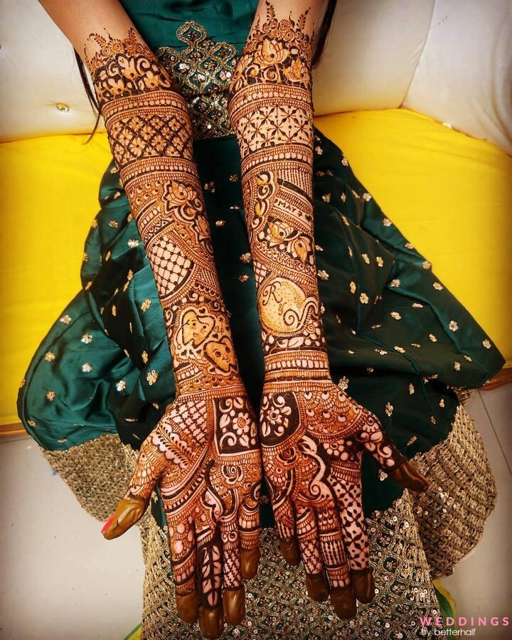 Wedding brida yellow and mehndi green color with gota dabka zari nagh –  Nameera by Farooq