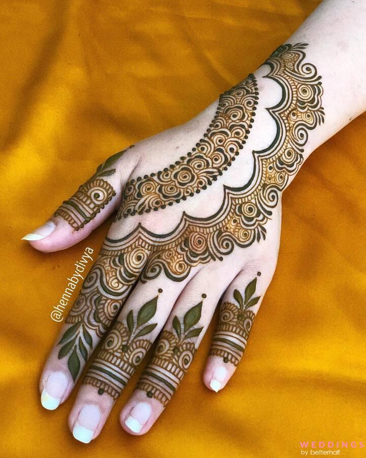 Cream Fancy Mehndi Indo Western -