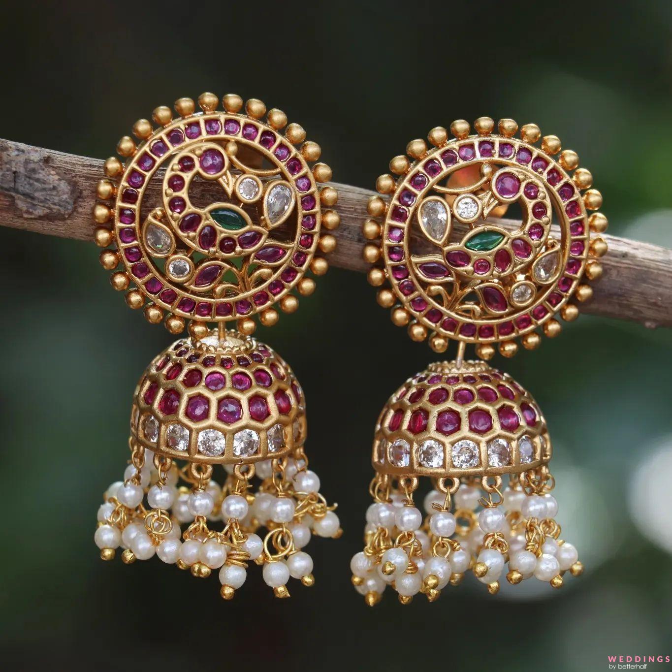 Indian Bridal Ethnic Gold Plated Wedding Women Jhumki Jhumka Fashion  Earrings | eBay