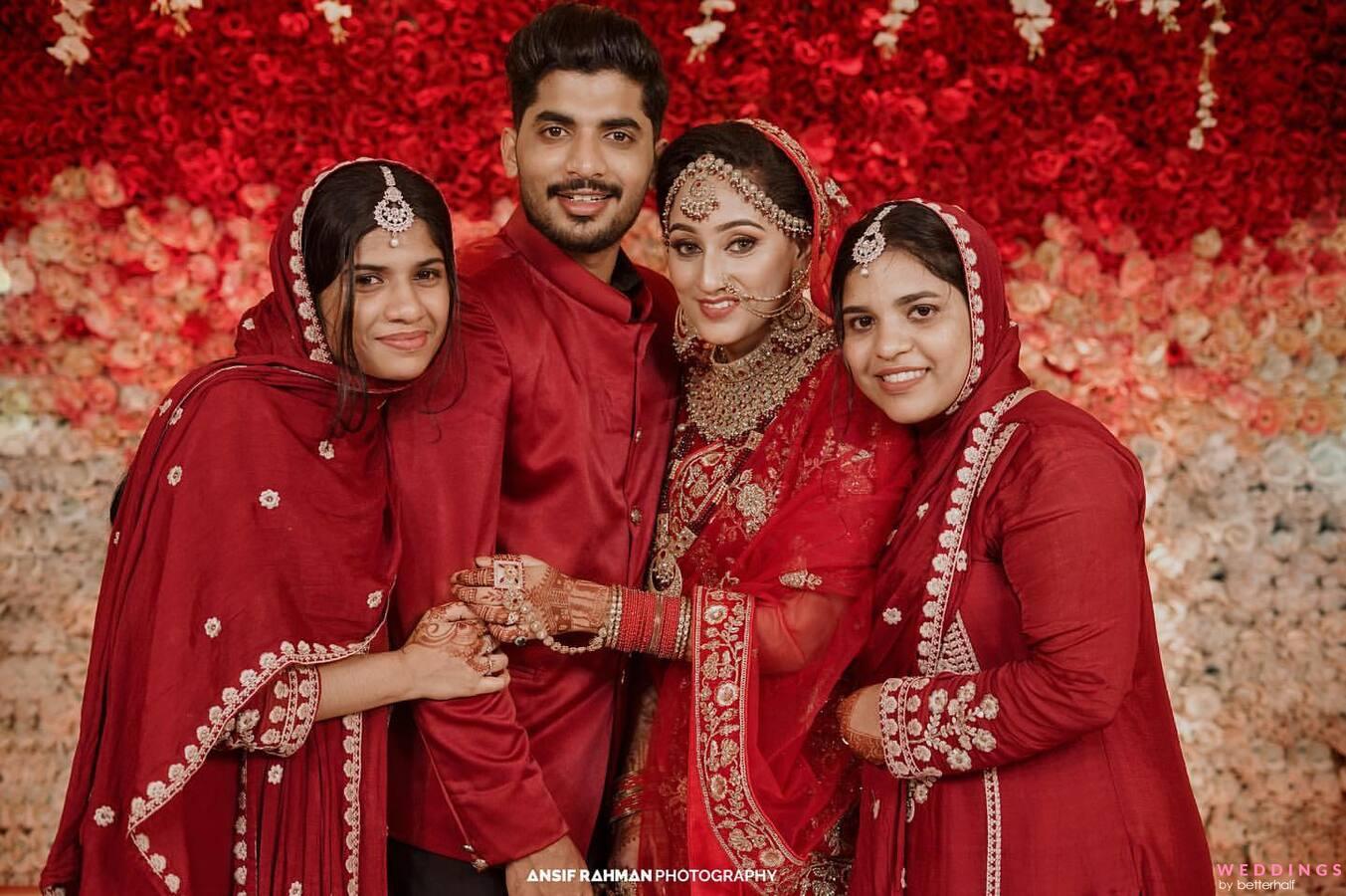 Bridesmaid outfits complimenting the bridal lehenga. #TrendingBridalWear,  #… | Indian wedding photography poses, Wedding photoshoot poses, Bridal  photography poses