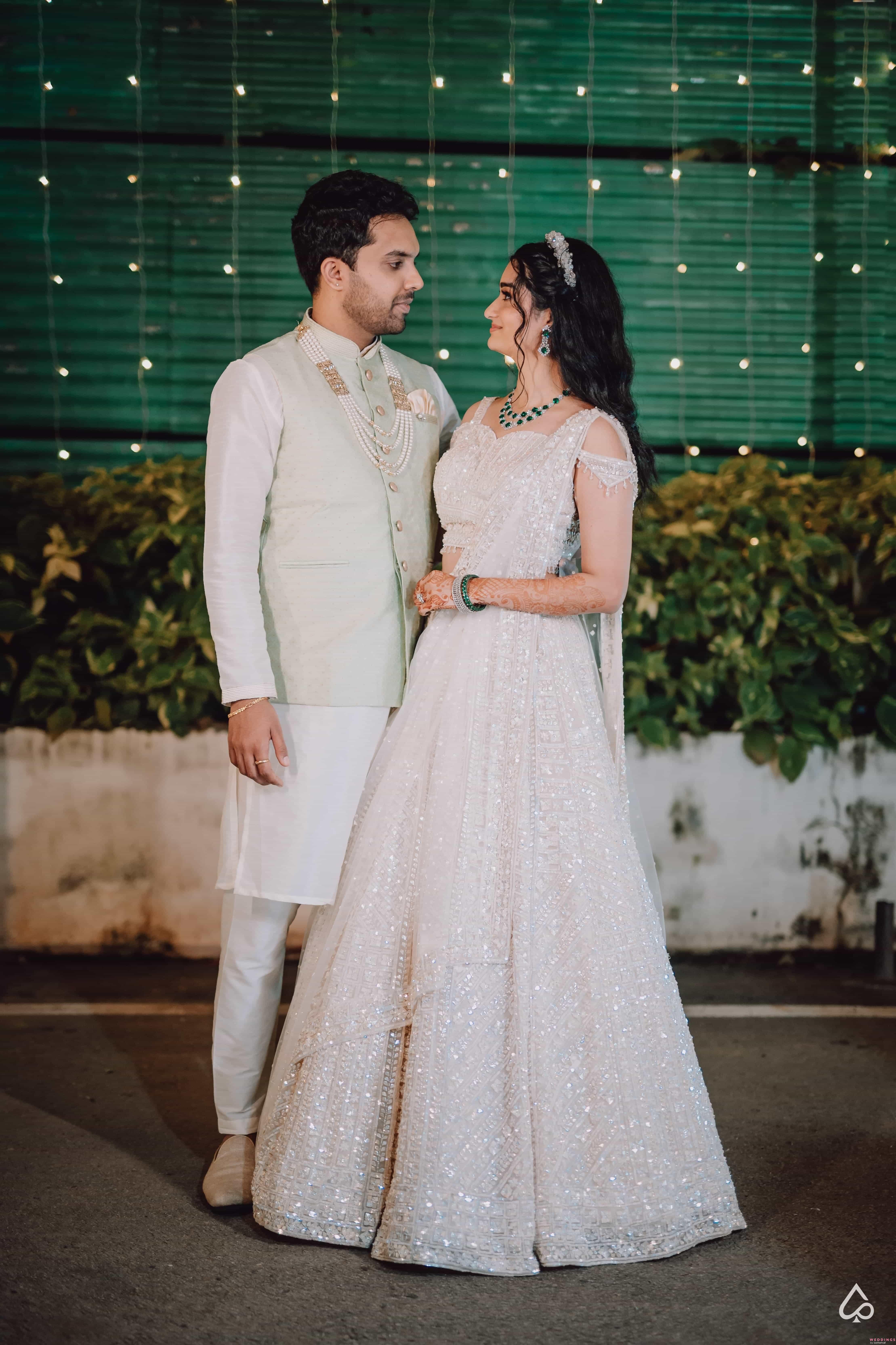 20 Bridal Silver Lehengas That Will Make You Fall In Love With The Color! -  Wedbook | Engagement dress for bride, Couple wedding dress, Indian wedding  outfits