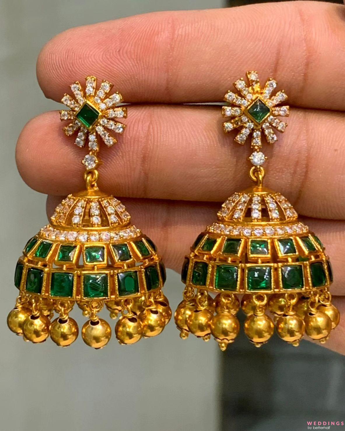 Amazon.com: Jewel India Handmade Ethnic Bollywood Traditional Wedding Bridal  Party-wear Gold Plated Indian Chain Jhumka Jhumki Designer Chandbali  Earrings for Women: Clothing, Shoes & Jewelry