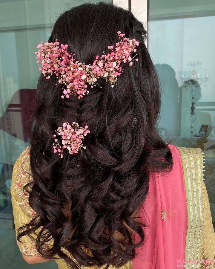 Simple Hairstyles for Brides to be | Engagement hairstyles, Loose curls  hairstyles, Messy braided hairstyles