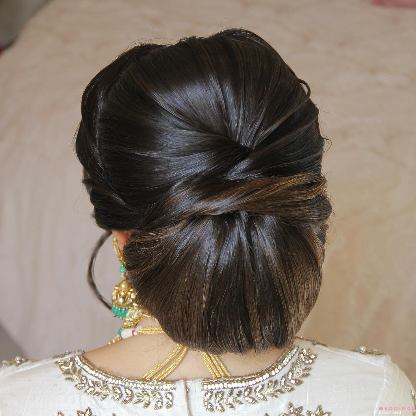 Low Bun Indian Wedding Hairstyles | 3d-mon.com