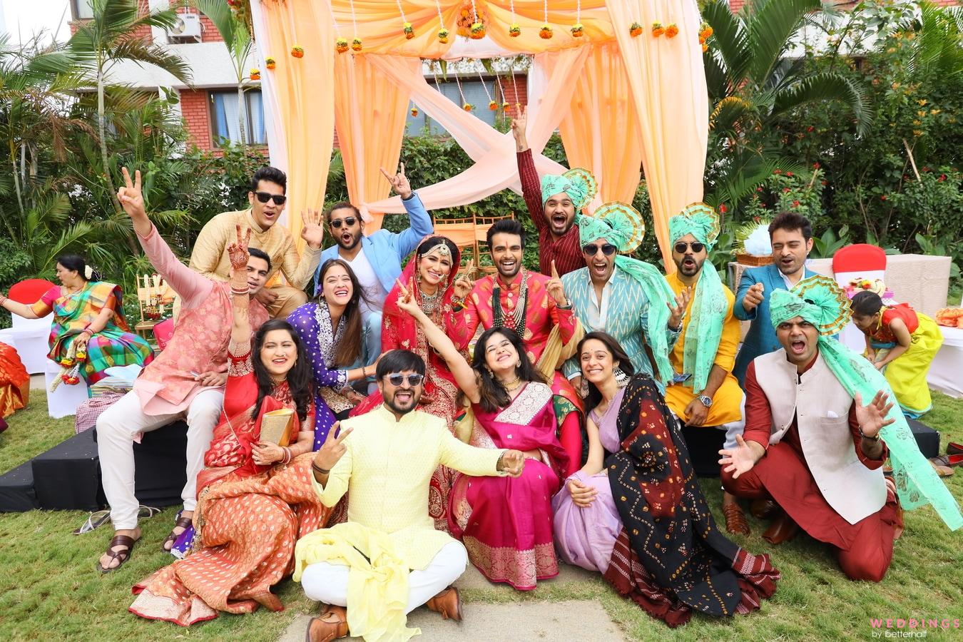 Mirraw - When the bride gets all the love from her family and friends  during Haldi Ceremony. Tag your wedding squad who will enjoy your wedding  as much as you will ❤ . . . .