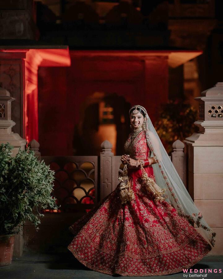 Designer Beautiful Red Lehenga Choli For Bride – TheDesignerSaree