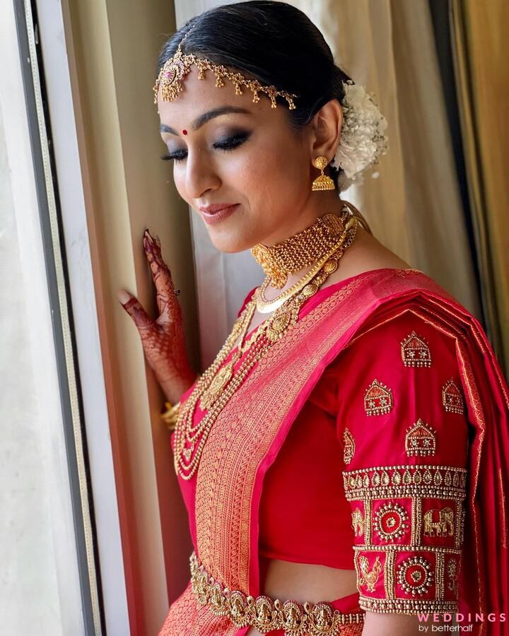 Red Sari Elegance