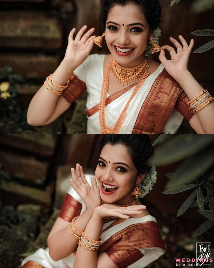 Onam Makeup Look| Kerala Makeup| Kerala Saree| Malayali| South Indian | Makeup  looks, Makeup, Girls makeup