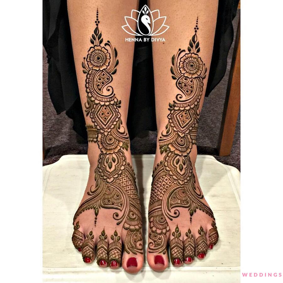 Awesome Mehndi Designs for Foot, Perfect for Wedding Ceremonies