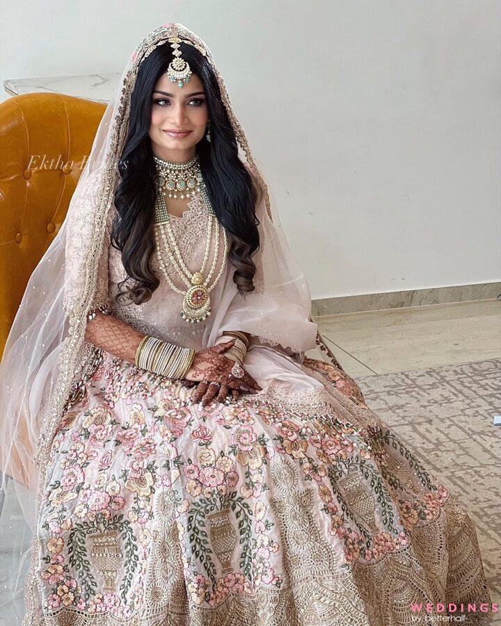 The Enchanting Elegance of a Blush Wedding Dress