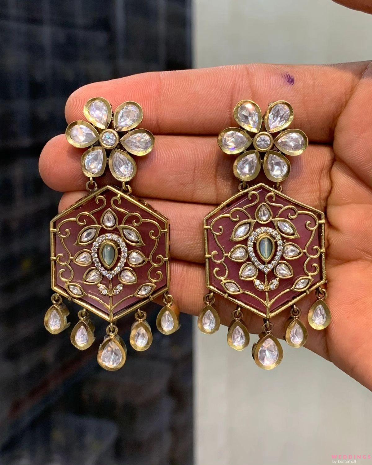 Buy Stylish Gold Earrings Online In India