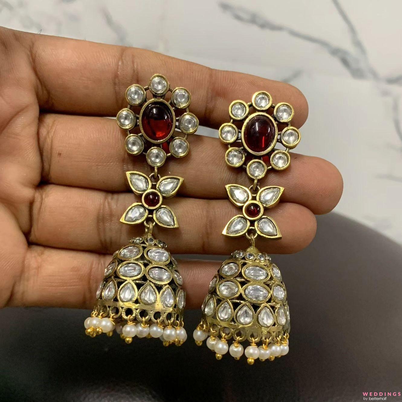 Buy Maroon Earrings for Women by Panash Online | Ajio.com