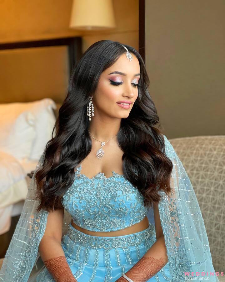 Nushrratt Bharuccha's blue smokey eye look