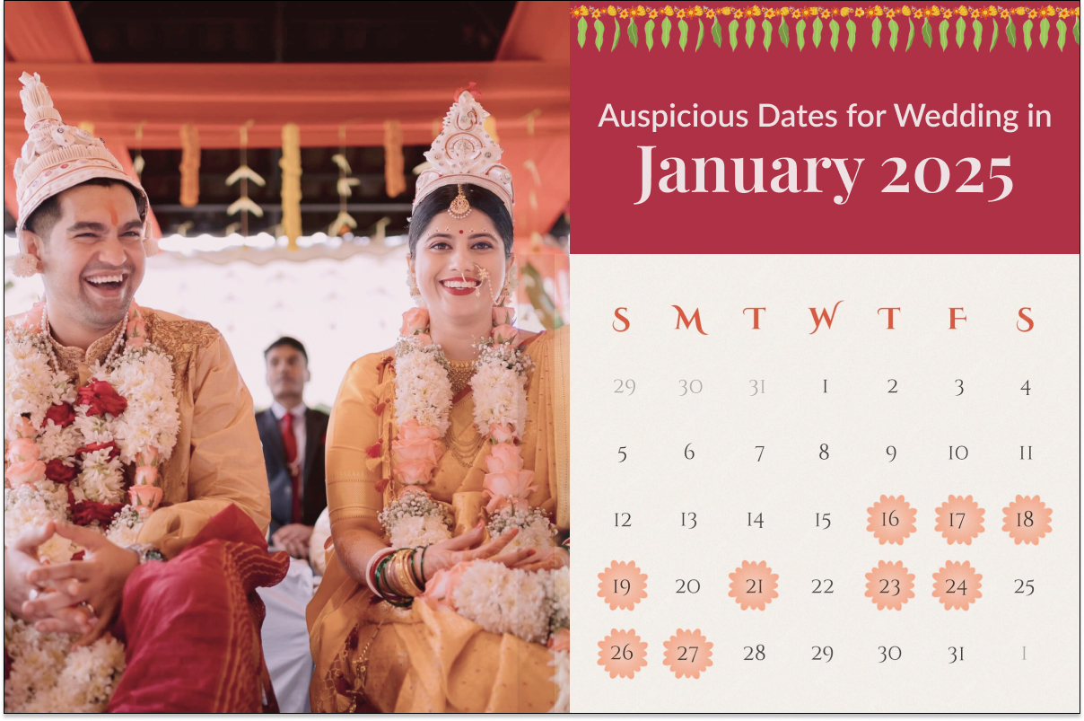 Auspicious Dates for Marriage in January 2025 Good Days in January 2025