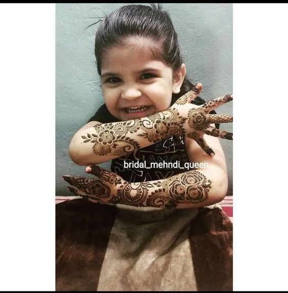 Photo of Full Hand Mehndi Design for Kids’ Hands